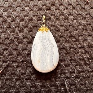 Stone Teardrop Pendant